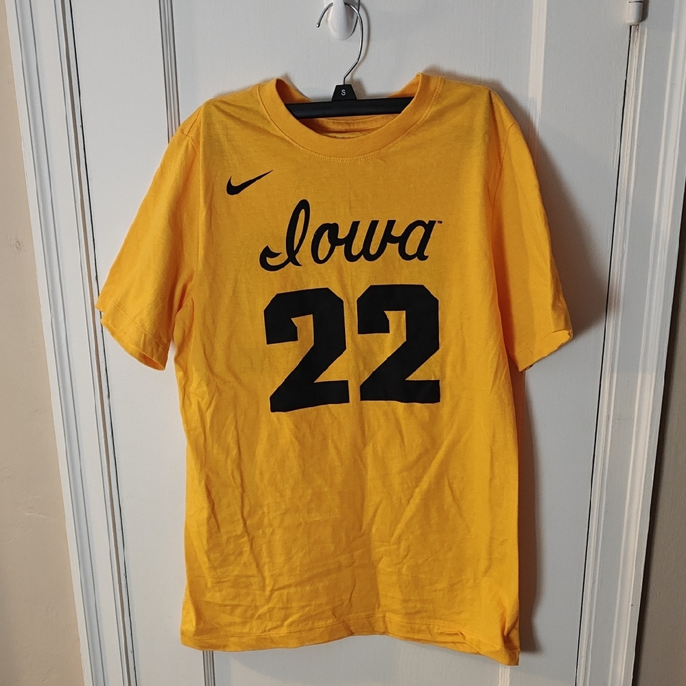 Nike Caitlin Clark Iowa Yellow T-Shirt with Black 22